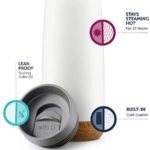 Ello Cole Vacuum-Insulated Stainless Steel Travel Mug, Sky, 16 oz.