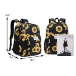 Abshoo Classical Basic Women Travel Laptop Backpack School Bookbag for College Teen Girls Backpack with USB Charging Port (USB Sunflower Black)