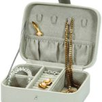 Mele Tina Misty Grey PU Small Jewellery Case Ideal For travel 5183