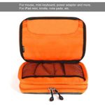 Electronics Organizer, Jelly Comb Electronic Accessories Cable Organizer Bag Waterproof Travel Cable Storage Bag for Charging Cable, Cellphone, Mini Tablet (Up to 7.9”) and More (Orange and Gray)