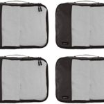 Amazon Basics 4 Piece Packing Travel Organizer Cubes Set – Medium, Black