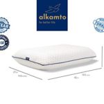 ALKAMTO Travel & Camping Orthopedic Memory Foam Pillow with Extra Cotton Cover – Easy to Carry Portable Bag – Temperature Regulating Pillow Case – Perfect for Travelling/Fishing/Backpacking/Hiking