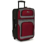 U.S. Traveler New Yorker Lightweight Softside Expandable Travel Rolling Luggage Set, Red, 4-Piece (15/21/25/29)