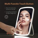 Jordan & Judy Makeup Mirror Touch Screen Vanity Mirror with LED Brightness Adjustable Portable USB Rechargeable