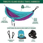 Original Pawleys Island Camping Hammock with 2 Tree Straps, Carabiner Clips & Compression Storage Bag Included, Compact Design for Backpacking, Travel, Beach, Backyard, Patio, Hiking & More