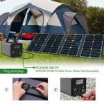 CHAFON Portable 80W Solar Panel Charger Foldable SolarBook DC 18V for Jackery/Goal Zero Yeti/ROCKPALS Power Station Battery Pack Generator Replenish On Camping Van RV Travel,QC3.0 USB Quick Charging