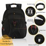 Laptop Backpack 17 Inch Extra Large Travel Backpack for Men Waterproof School College Backpack with USB Charging Port Business Computer Gaming Backpack for Men Women Black