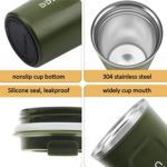 12 oz Stainless Steel Tumbler – Vacuum Insulated Coffee Travel Mug Spill Proof with Lid – Coffee Cup for Keep Hot/Ice Coffee,Tea and Beer