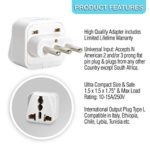Ceptics Italy, Chile Universal Travel Plug Adapter (Type L) – Perfect for Traveling to Rome – Charge your Cell Phones, Laptops, Tablets – Grounded – 3 Pack (GP-12A-3PK)