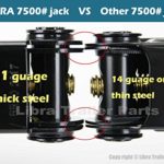 LIBRA Set of 4 True 7500 lb Heavy Duty 24″ RV Trailer Stabilizer Leveling Scissor Jacks w/Dual Power Drill Sockets & Complete Set of Mounting Hardware -Model# 26060
