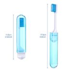 4 Pieces Travel Toothbrush Folding Toothbrush with Box Potable Soft Travel Size Toothbrush for Travel Camping School Home Favors, 4 Colors