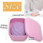 Yvjnxxan 5 Colors Plastic Soap Container,Soap Dish,Soap Box Holder,Soap Case with Lid and Drain for Bathroom Shower Home Outdoor Travel