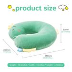 H HOMEWINS Travel Pillow for Kids Toddlers – Soft Neck Head Chin Support Pillow,Cute Animal in Any Sitting Position for Airplane,Car,Train,Machine Washable,Children Gifts (Green Dinosaur)