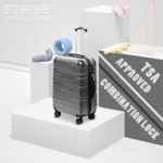 Coolife Luggage Expandable(only 28″) Suitcase 3 Piece Set with TSA Lock Spinner 20in24in28in (reg grey)