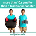 mifold Original grab-and-go Car Booster Seat, Slate Gray – Compact and Portable Booster for Travel, Carpooling and More – Foldable Child Booster Seat Fits into Glove Box and Backpack