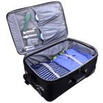 U.S. Traveler New Yorker Lightweight Softside Expandable Travel Rolling Luggage Set, Blue, 4-Piece (15/21/25/29)