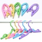 10 Pcs Travel Hangers – Portable Folding Clothes Hangers Travel Accessories Foldable Clothes Drying Rack for Travel