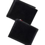 Tommy Hilfiger Men’s Leather Passcase Wallet, Black Stockton, One Size