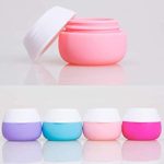 Travel Containers Sets, AMMAX Silicone Cream Jars for toiletries, TSA Approved Travel Size Containers with Hard Sealed Lids for Face Hand Body Cream 20ml (4 Pieces)