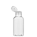 2 Oz Clear Plastic Empty Squeezable Round Bottles with Natural Smooth Snap Top Cap – Travel Containers for Personal Care Use – TSA Approved