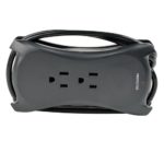 Tripp Lite 3 Outlet Portable Surge Protector Power Strip, 18in Cord, 2 USB, & $25,000 INSURANCE (TRAVELER3USB) Black