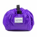 Lay-n-Go Drawstring Makeup Bag – Purple, 22 inch – Travel Cosmetic Bag and Jewelry, Electronics, Toiletry Bag – Perfect Gift