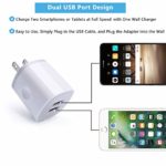 USB Wall Plug, Charger Block, 5Pack AndHot 2.1Amp 2-Port USB Wall Charger Home Travel Fast AC Power Adapter Compatible with iPhone 11 Pro/XS/XR/X/8/7/6 Plus, iPad, Samsung, Android, Kindle, LG, Moto