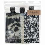 Kitsch Travel Size Containers, Travel Bottles for Toiletries – 3pcs Set (Black & Ivory)