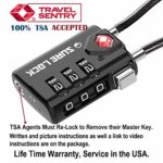 SURE LOCK TSA Compatible Travel Luggage Locks, Inspection Indicator, Easy Read Dials TSA Approved with Zinc Alloy