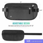 WALNEW Travel Money Belt for Women and Men – RFID Blocking Passport Holder Hidden Travel Wallet to Keep Cash, Credit Card, Passport, Cell Phone Safe