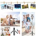 Aophire Wireless Selfie Stick Tripod,39.3 inch Extendable Travel Selfie Stick, Phone Tripod with Detachable Wireless Remote