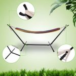 Hammock with Stand, Camping Double Hammock Two Person for Outdoors, Travel, Camping, Backyard, Beach, Porch, Includes Portable Carrying Case, Easy Set Up (B)
