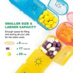 Weekly Pill Organizer 3-Times-A-Day, Travel 7 Day Pill Case Daily Medicine Box Pill Container with Large Compartments for Medication, Vitamins, Fish Oils and Supplements