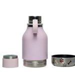Asobu Dog Bowl Attached to Stainless Steel Insulated Bottle 1 Liter (Pink)