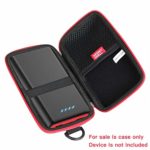 Hermitshell Hard Travel Case for Ekrist/LanLuk Portable Charger Power Bank 25800mAh (Black + Red Zipper)