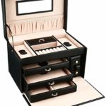 WOLF 280002 Heritage Large Jewelry Box, Black