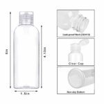 Plastic Travel Bottles,100ml/3.4oz Empty Small Squeeze Bottle Containers for Toiletries With Flip Cap(6 Pack)