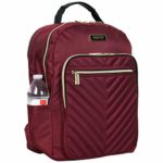 Kenneth Cole Reaction Women’s Chelsea Backpack Chevron Quilted 15-Inch Laptop & Tablet Fashion Bookbag Daypack, Burgundy, Laptop