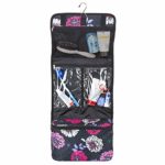 Hanging Travel Organizer Toiletry Bag, Cosmetic and Makeup Bag for Women, Ideal Shower Organizer Personal Care Accessory Bag (Floral Bloom)