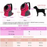 WOYYHO Pet Dog Carrier Backpack Puppy Dog Travel Carrier Front Pack Breathable Head-Out Backpack Carrier for Small Dogs Cats Rabbits(L(up to 15 lbs), Pink)