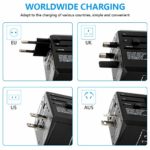 Universal Travel Adapter, International European Travel Plug Adapter, AC Power Adapter Wall Charger Type A, C, G, I for US UK EU Japan China Europe Italy 160 Countries