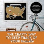 See Many Places Scratch Off Map of the United States – 20x16in Frameable Black Travel Map with Custom State Pictures & Gold Foiling