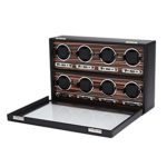 WOLF 459356 Roadster 8 Piece Watch Winder with Cover, Black