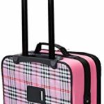 Rockland Fashion Softside Upright Luggage Set, Pink Cross, 2-Piece (14/19)