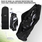 DAREKUKU Soft Golf Travel Bags with Wheels and Detachable Shoulder Straps, Foldable Golf Club Travel Covers for Airlines