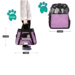 PetAmi Premium Airline Approved Soft-Sided Pet Travel Carrier | Ventilated, Comfortable Design with Safety Features | Ideal for Small to Medium Sized Cats, Dogs, and Pets (Small, Heather Purple)
