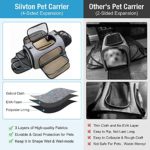Siivton Airline Approved Pet Carrier, Soft Sided Pet Travel Carrier 4 Sides Expandable Cat Carrier with Fleece Pad for Cats, Puppy and Small Dogs