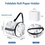 Hanging Toilet Paper Holder Waterproof Roll Tissue Storage Paper Case Cover Portable and Foldable Roll Tissue Dispenser with Strap Toilet Paper Protecter for Camping Bathroom Hiking Travel, Marble