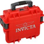 Invicta DC3RED 3 Slot Red Plastic Box Watch Case