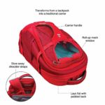 Kurgo Dog Carrier Backpack for Small Pets – Dogs & Cats | TSA Airline Approved | Cat | Hiking or Travel | Waterproof Bottom | G-Train | K9 Ruck Sack | Red,ZCR30-17137